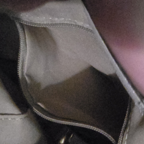 Adrienne Vittadini Taupe Marseille Embossed Hobo New With Twilly Charm - Picture 13 of 15